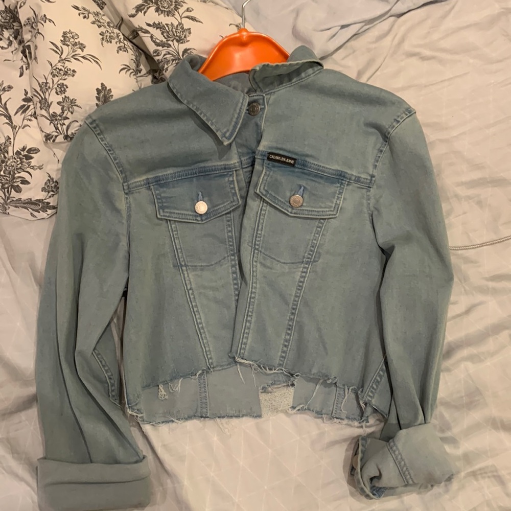 Calvin Klein Cropped Jean Jacket